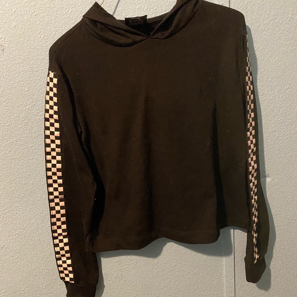 Riot Queen | Checkered Sleeved Hoodie